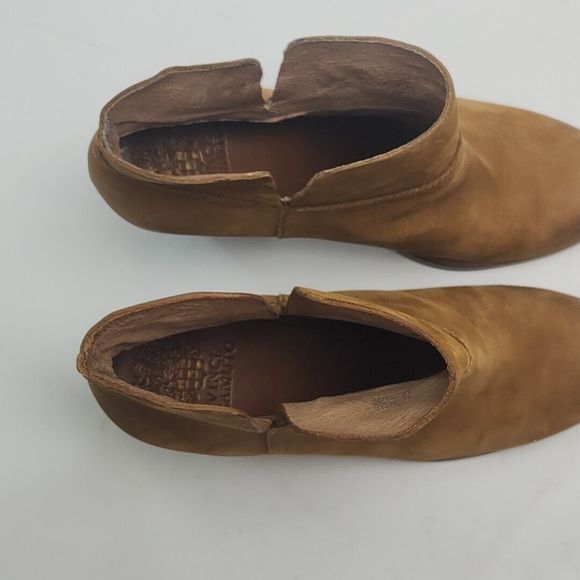 Vince Camuto Ankle Boots Brown Suede Women's 10 High 3.5" Wooden Heel Bootie - Picture 9 of 16